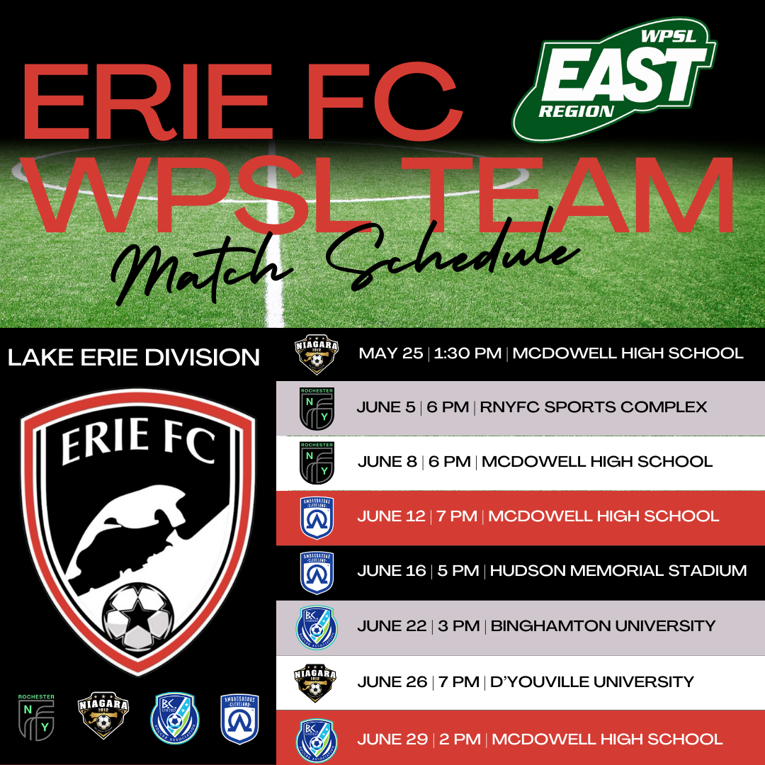 ERIE FC WPSL Schedule 2024